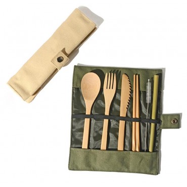  Bamboo Cutlery Set