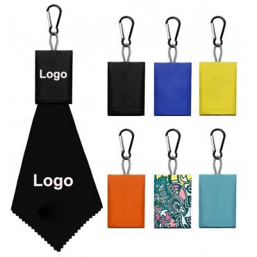 Microfiber Cleaning Cloth Keychain