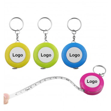 Soft Retractable Tape Measure Keychain
