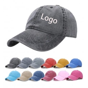 Washed Cotton Adjustable Dad Cap